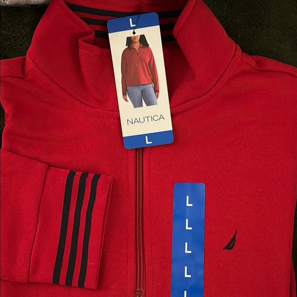 Nautica Sweaters - Nautica Red Quarter-Zip Pullover